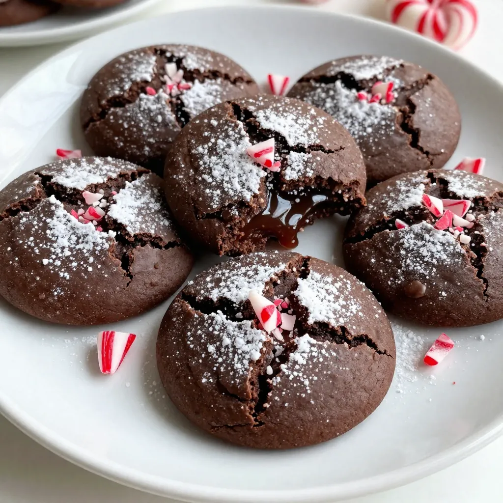 Chocolate Peppermint Crinkle Cookies Delightful Treat