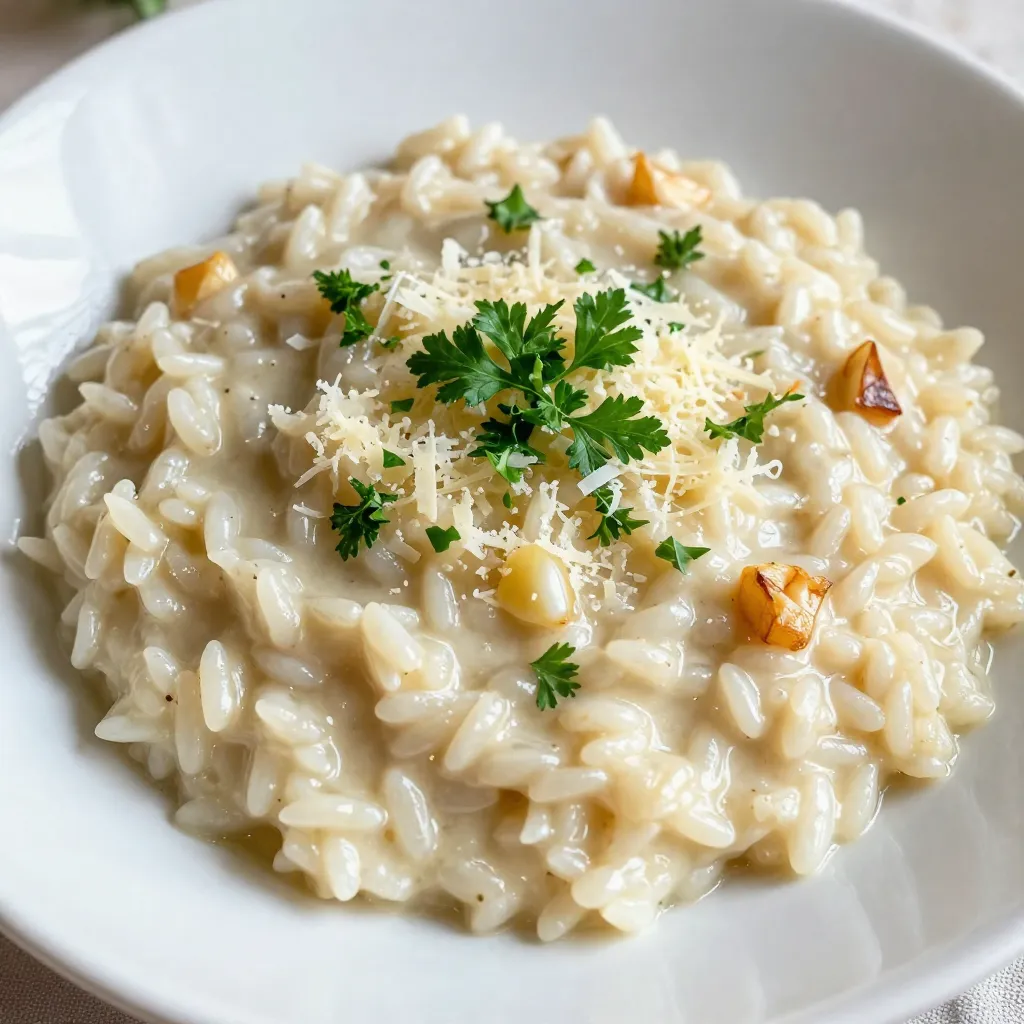 Creamy Garlic Parmesan Risotto Flavorful Dinner Dish