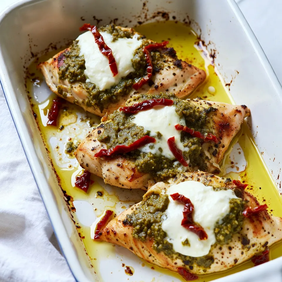 Pesto Mozzarella Stuffed Chicken Flavorful and Simple