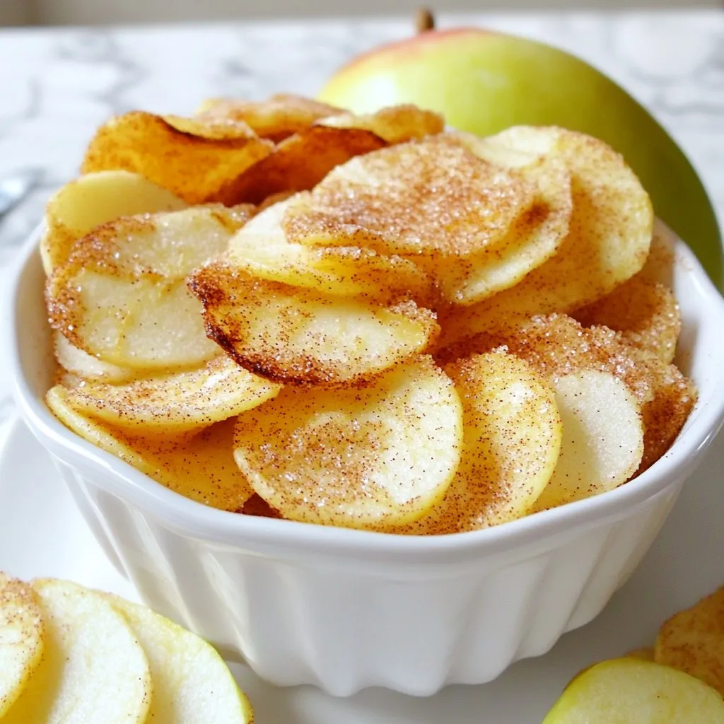 Cinnamon Sugar Apple Chips Crunchy and Delicious Snack