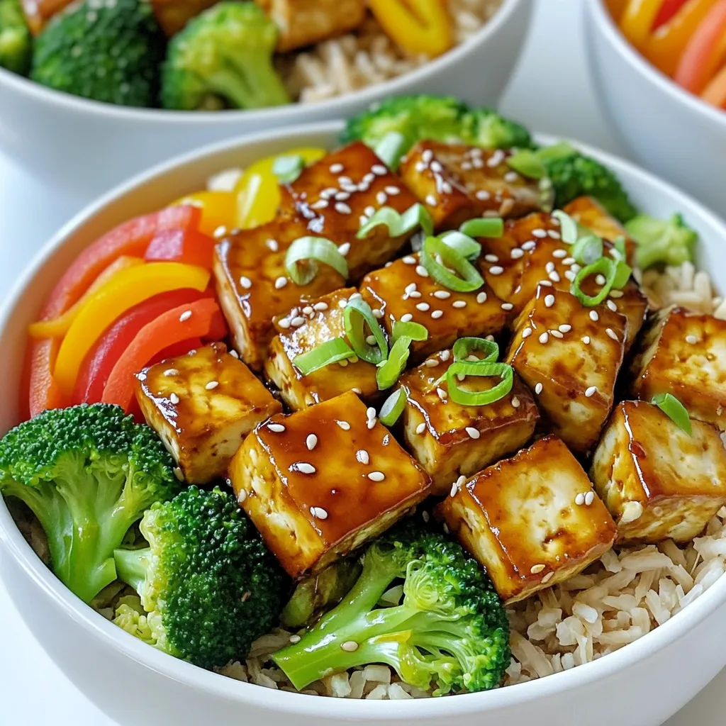 Air Fryer Teriyaki Tofu Buddha Bowls Delightful Meal