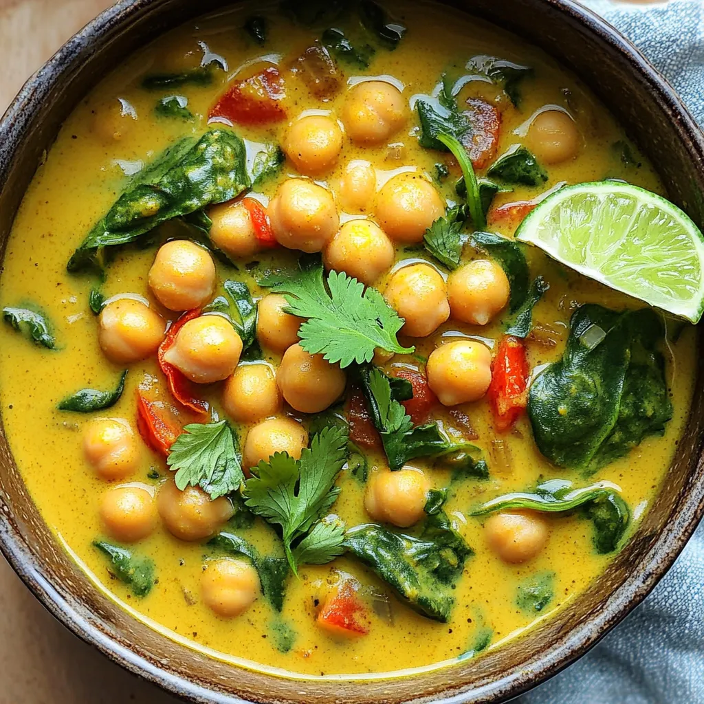 Vegan Coconut Curry Chickpea Soup Comforting Delight
