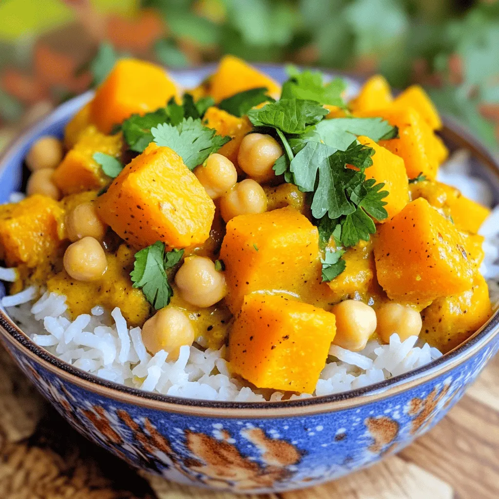 Slow Cooker Butternut Squash and Chickpea Curry Delight