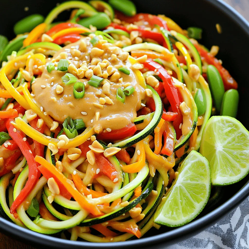 Minute Spicy Peanut Zoodle Stir-Fry Quick and Simple