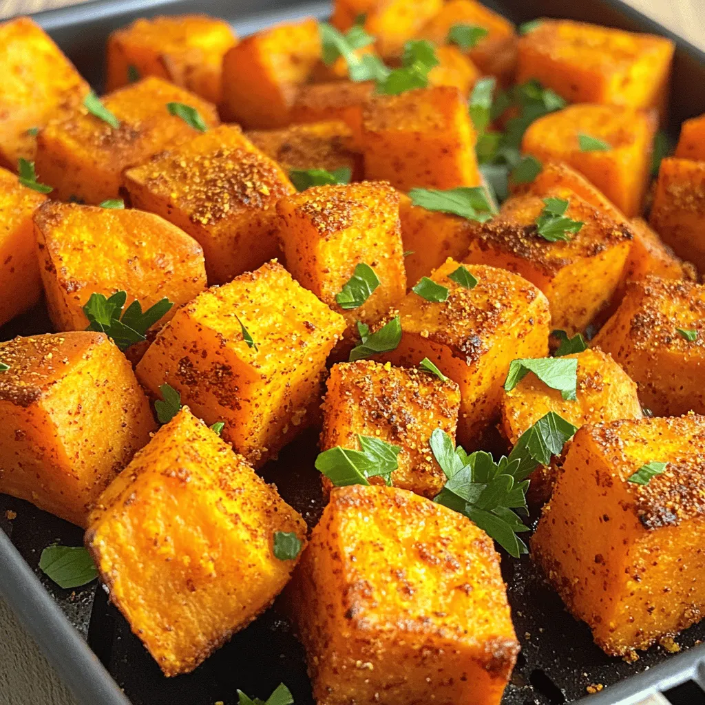 Air Fryer Cajun Sweet Potato Cubes Savory Delight