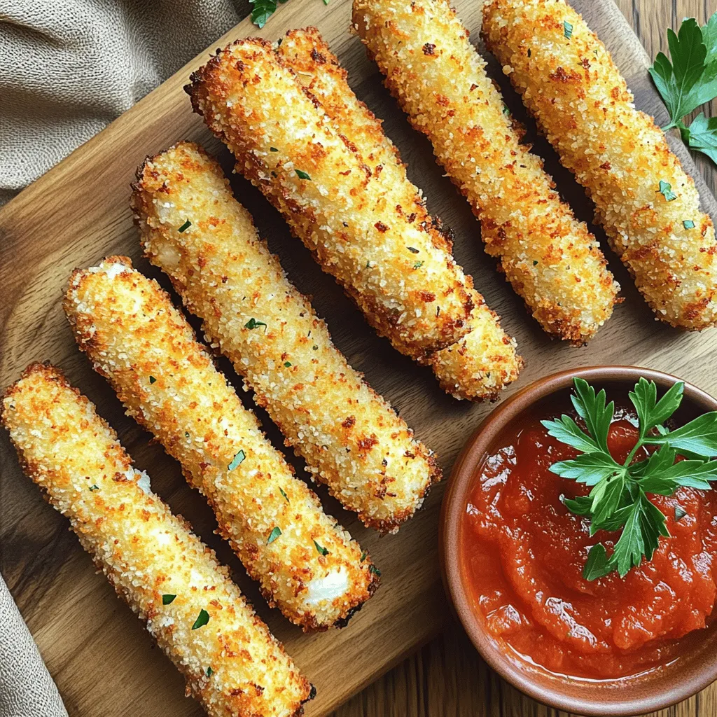 Air Fryer Crispy Mozzarella Sticks Perfectly Crunchy