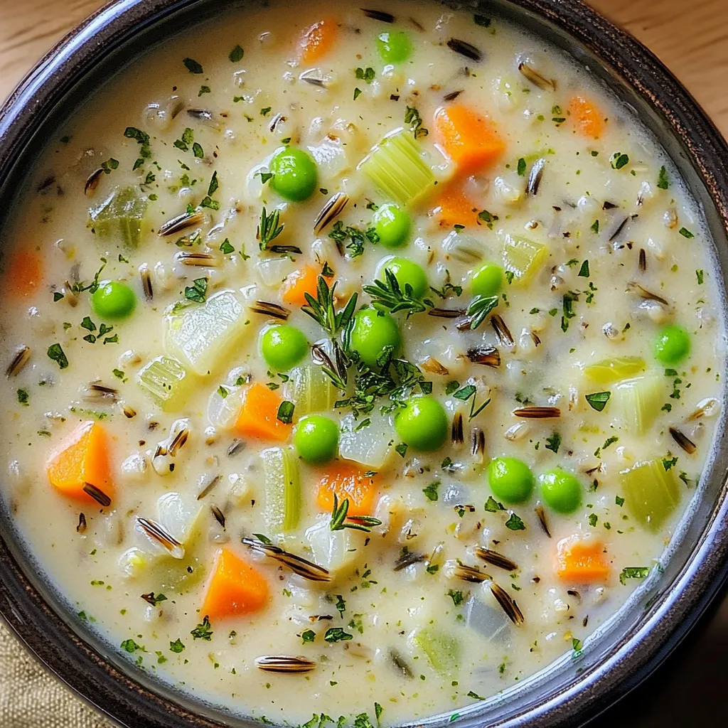 Slow Cooker Creamy Wild Rice Soup Rich and Cozy Dish