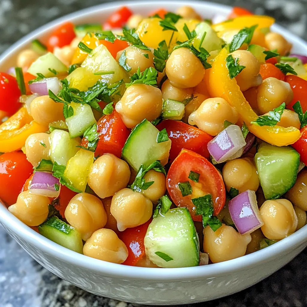 Lemon Garlic Chickpea Salad Fresh and Flavorful Meal