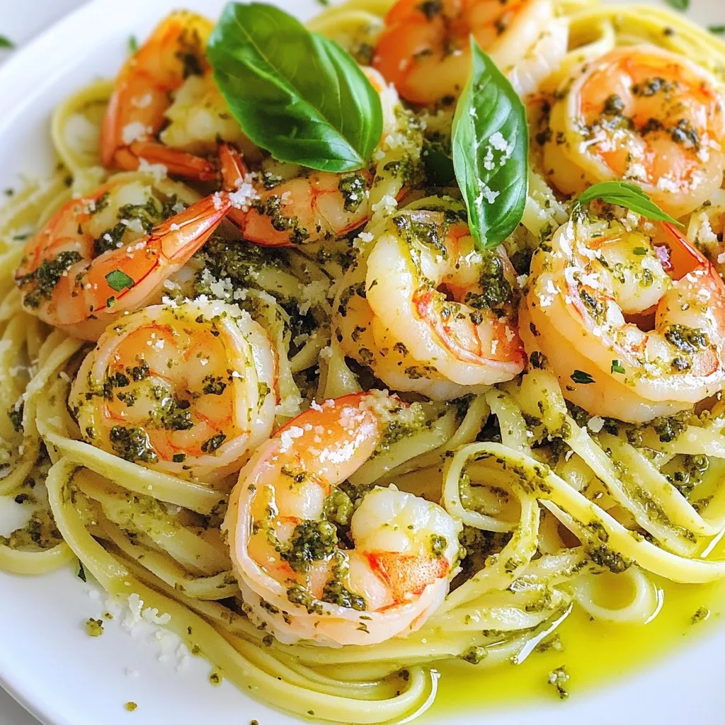 Pesto Shrimp Linguine Flavorful Dinner Delight