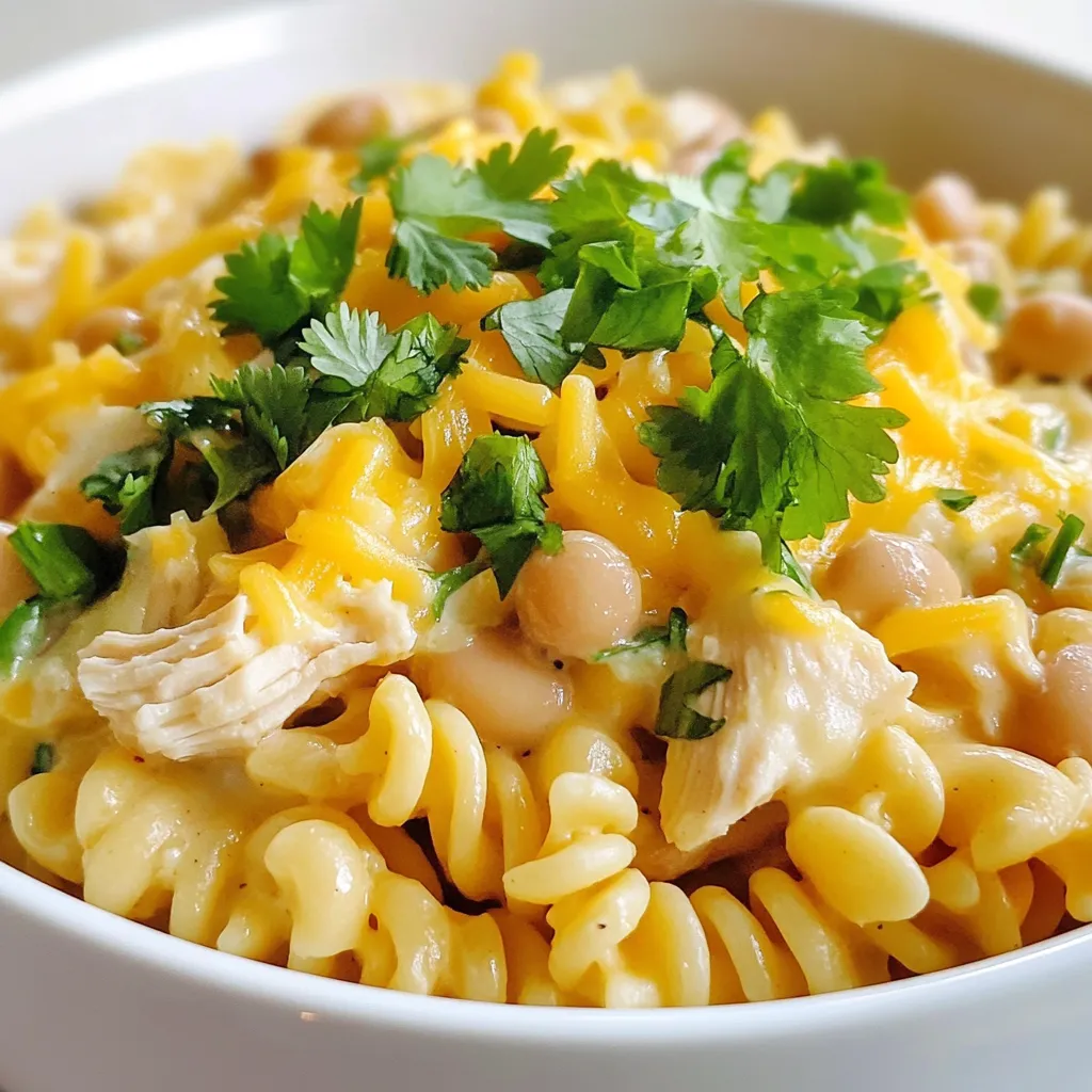 White Chicken Chili Mac Creamy and Flavorful Dish