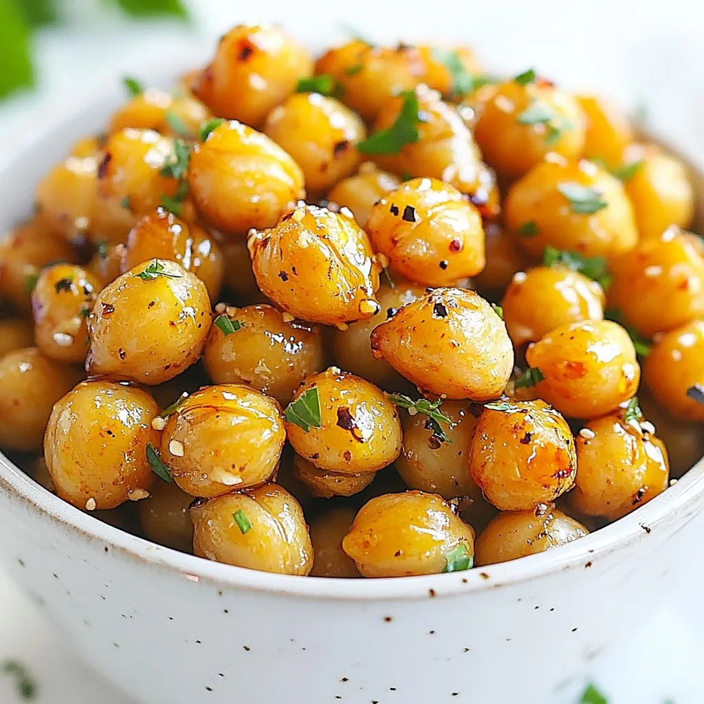 Honey Garlic Roasted Chickpeas Easy and Tasty Snack