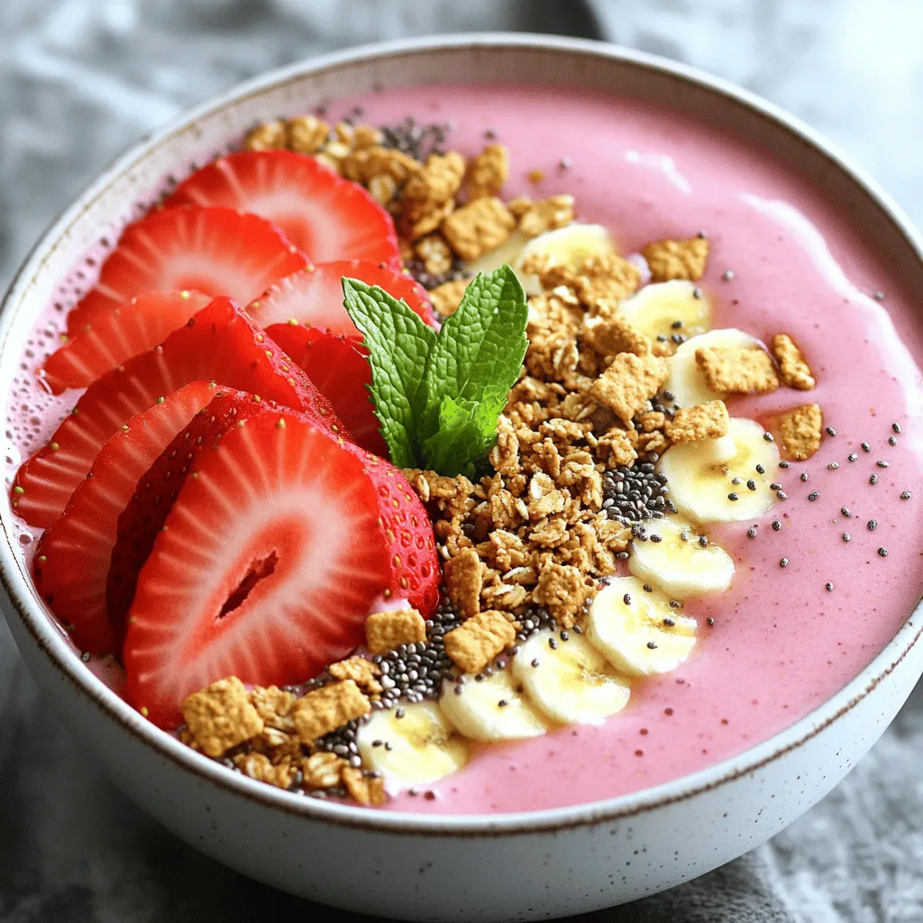 Strawberry Cheesecake Smoothie Bowl Creamy Delight