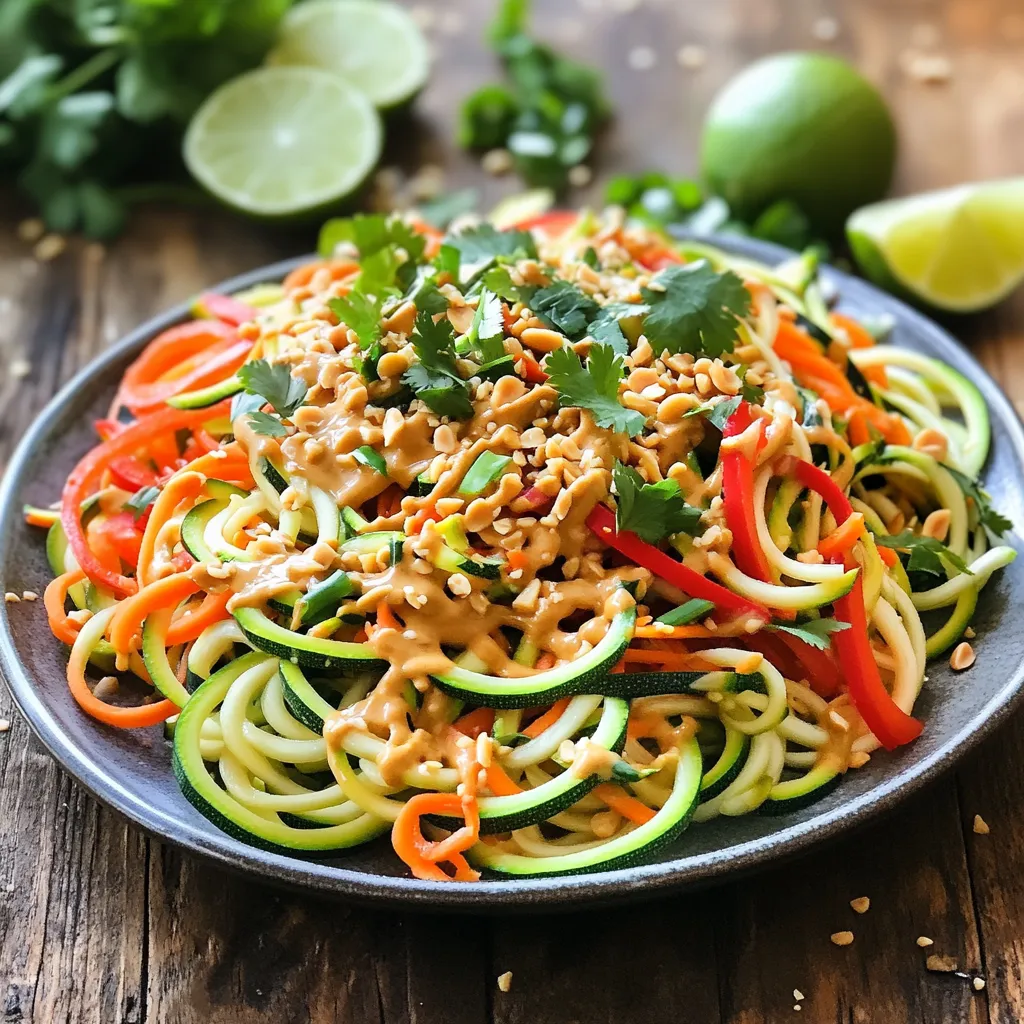 Spicy Thai Peanut Zoodle Salad Fresh and Flavorful Dish