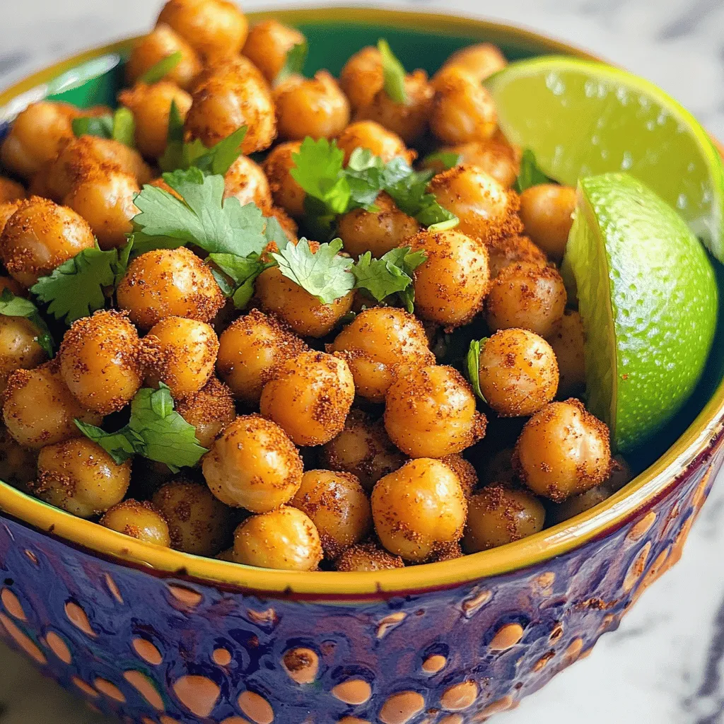 Taco Seasoned Roasted Chickpeas Crunchy and Flavorful