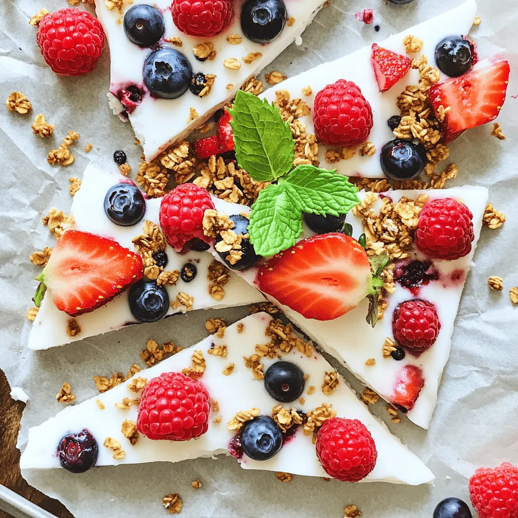Frozen Yogurt Bark With Berries Delightful Treat