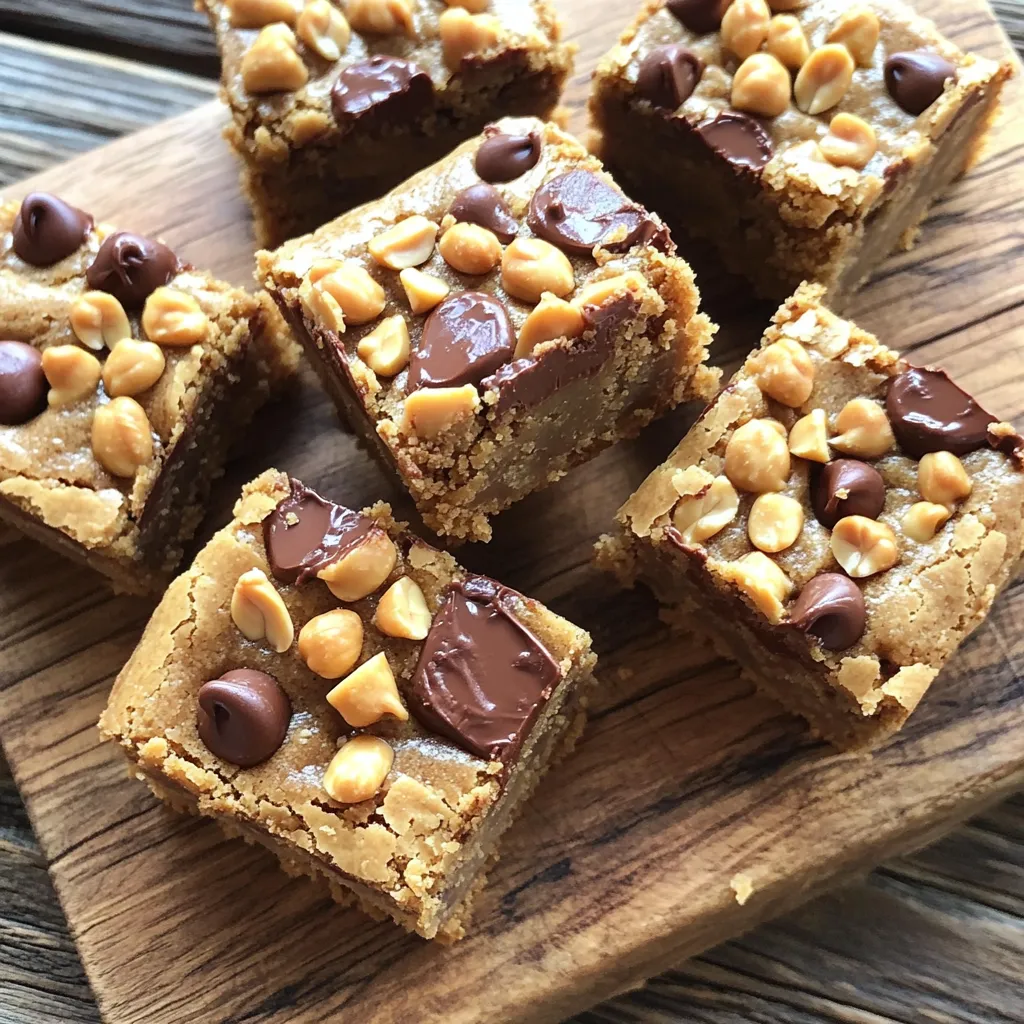 Peanut Butter Chocolate Chip Blondies Tasty and Simple