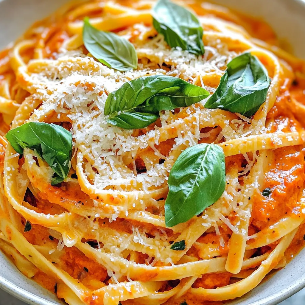 Creamy Roasted Red Pepper Pasta Rich and Flavorful Dish