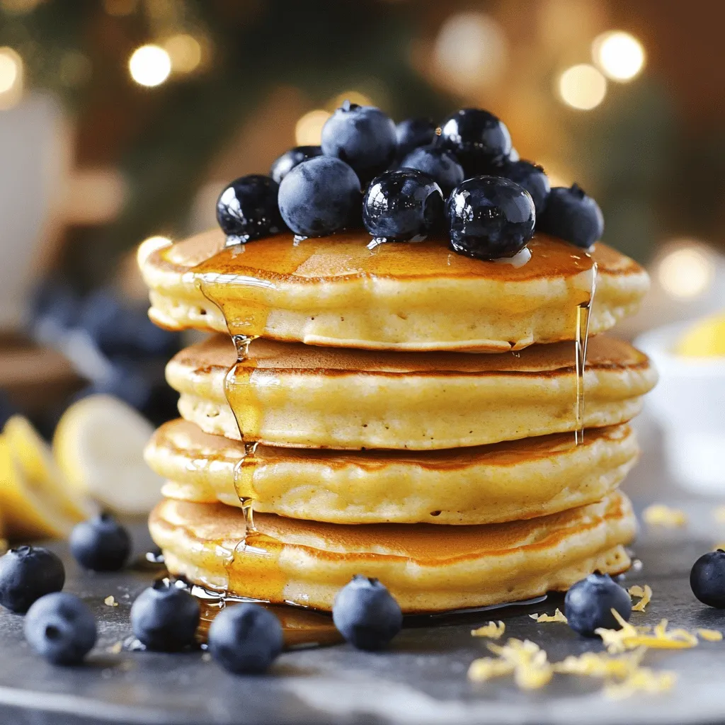 Lemon Blueberry Protein Pancakes Flavorful Breakfast Treat
