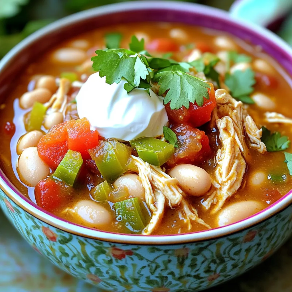 Rustic White Bean Chicken Chili Slow Cooker Delight