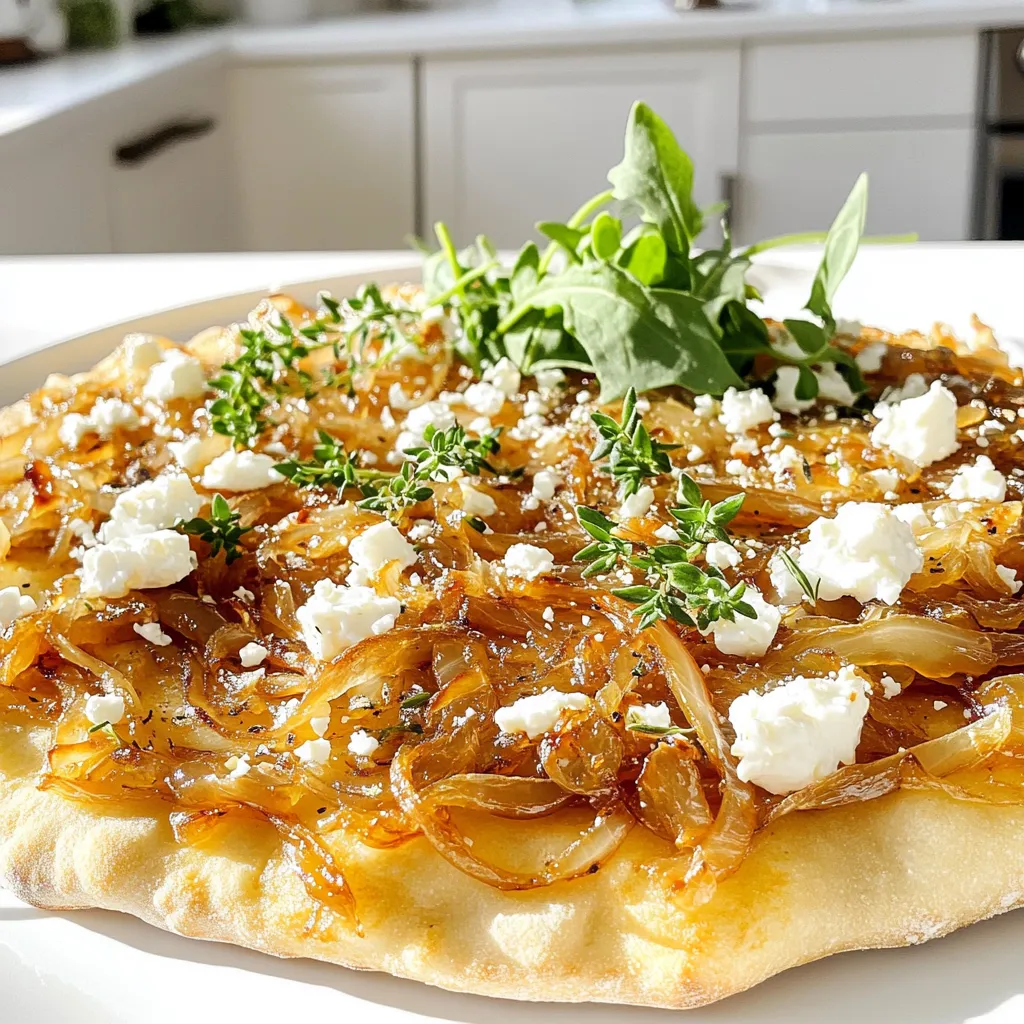 Caramelized Onion Feta Flatbread Simple and Tasty Dish
