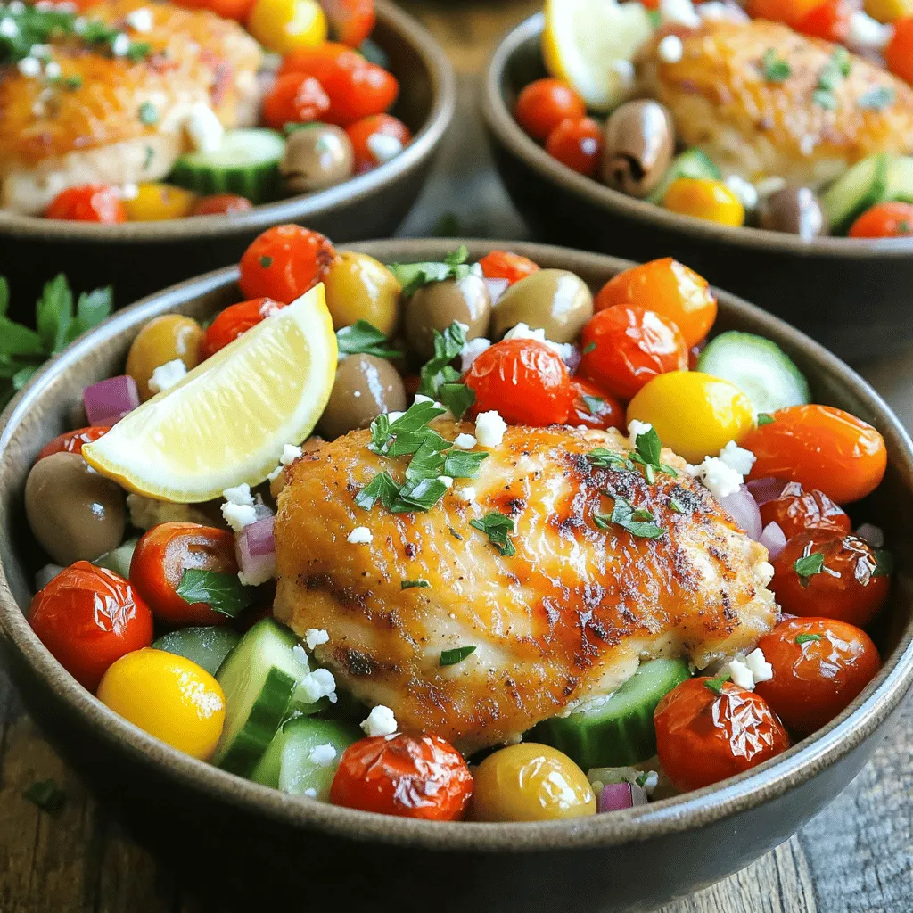 Mediterranean Chicken Bowls Sheet Pan Delight
