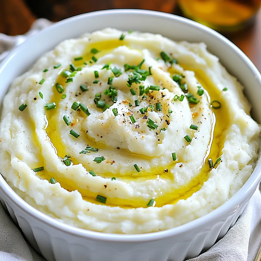 Creamy Roasted Garlic Mashed Cauliflower Delight