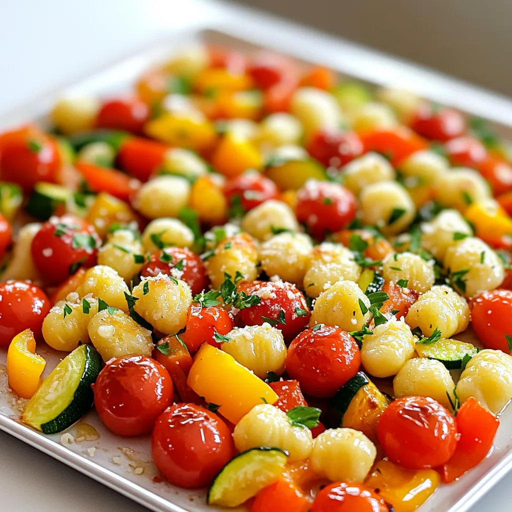 Sheet-Pan Garlic Butter Gnocchi and Veggies Delight