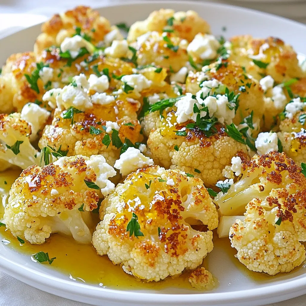 Greek Lemon Roasted Cauliflower Flavorful Side Dish
