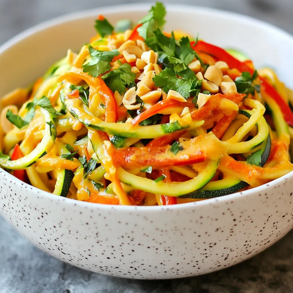 Spicy Thai Peanut Zoodles Simple and Flavorful Dish