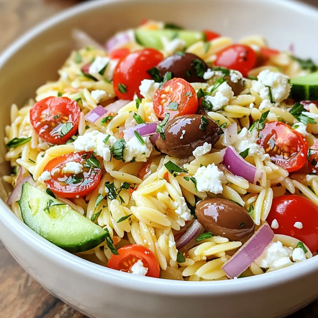 Greek Orzo Salad with Feta Flavorful Side Dish