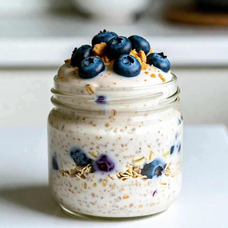 Blueberry Cheesecake Overnight Oats Tasty Breakfast Dish