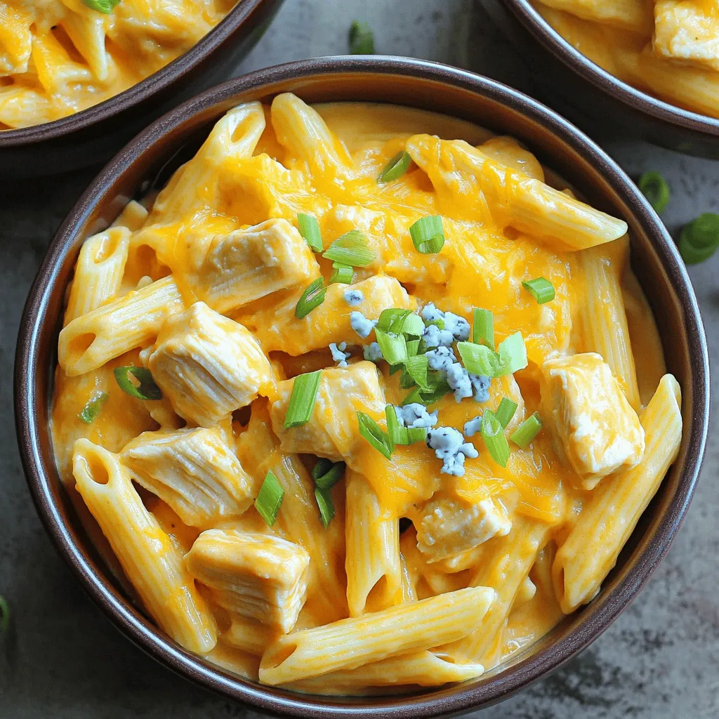 One-Pot Creamy Buffalo Chicken Pasta Delight