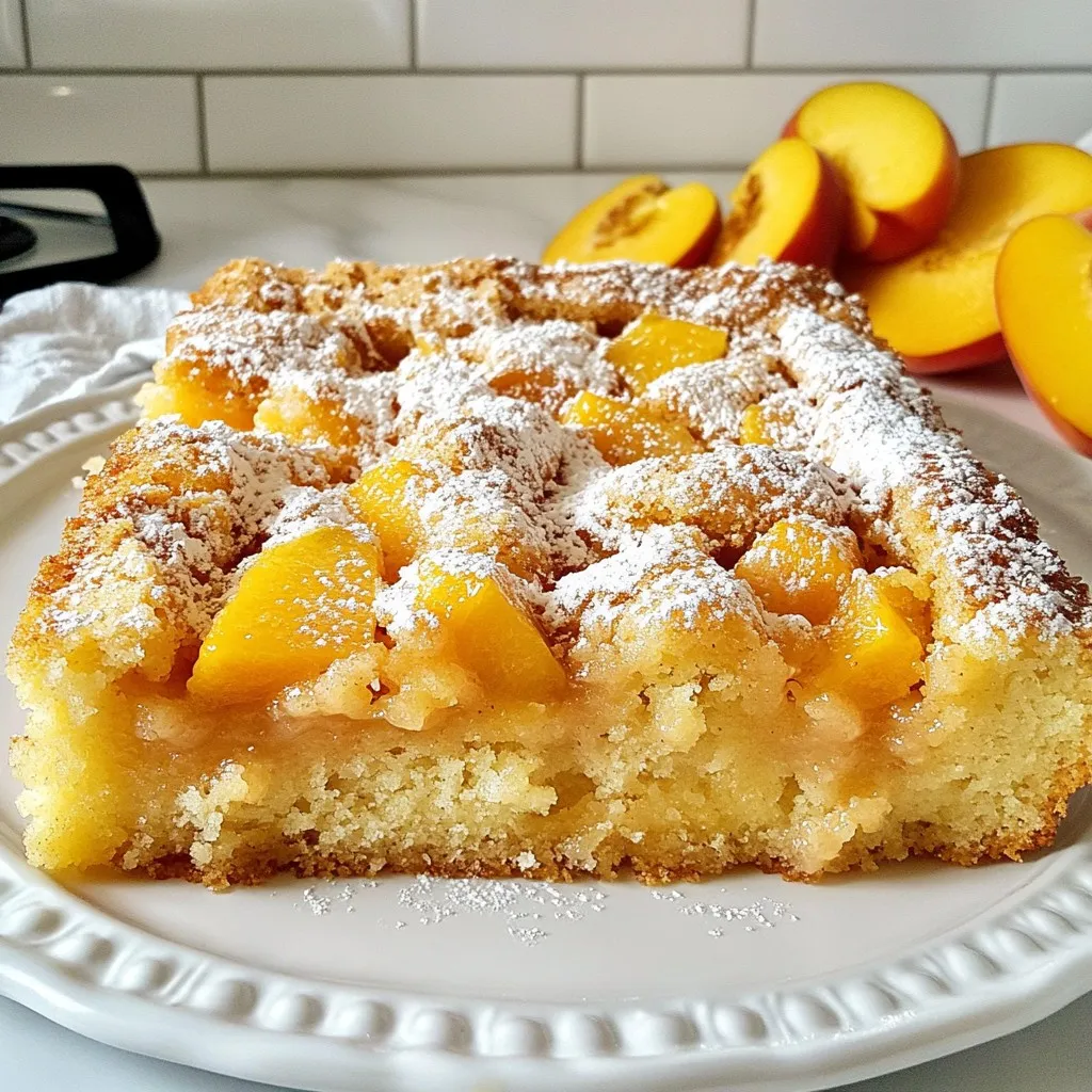 Peach Cobbler Pound Cake Tasty and Simple Dessert