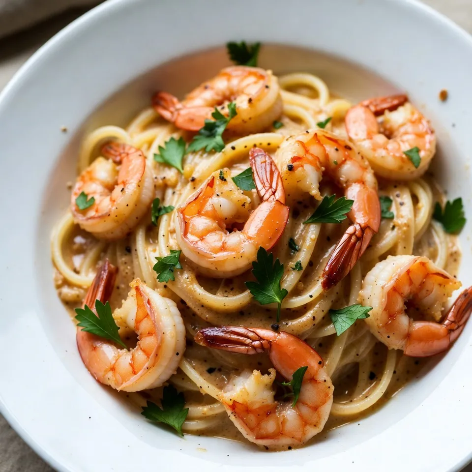 Garlic Butter Shrimp Alfredo Simple and Flavorful Dish