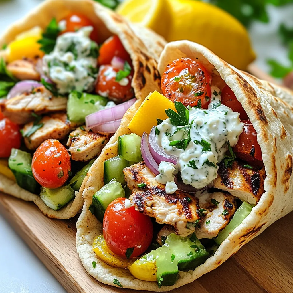 Greek Chicken Stuffed Pitas Flavorful and Easy Recipe