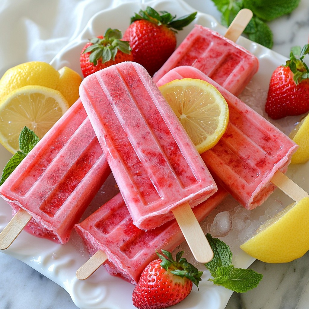 Strawberry Lemonade Popsicles Refreshing Summer Treat
