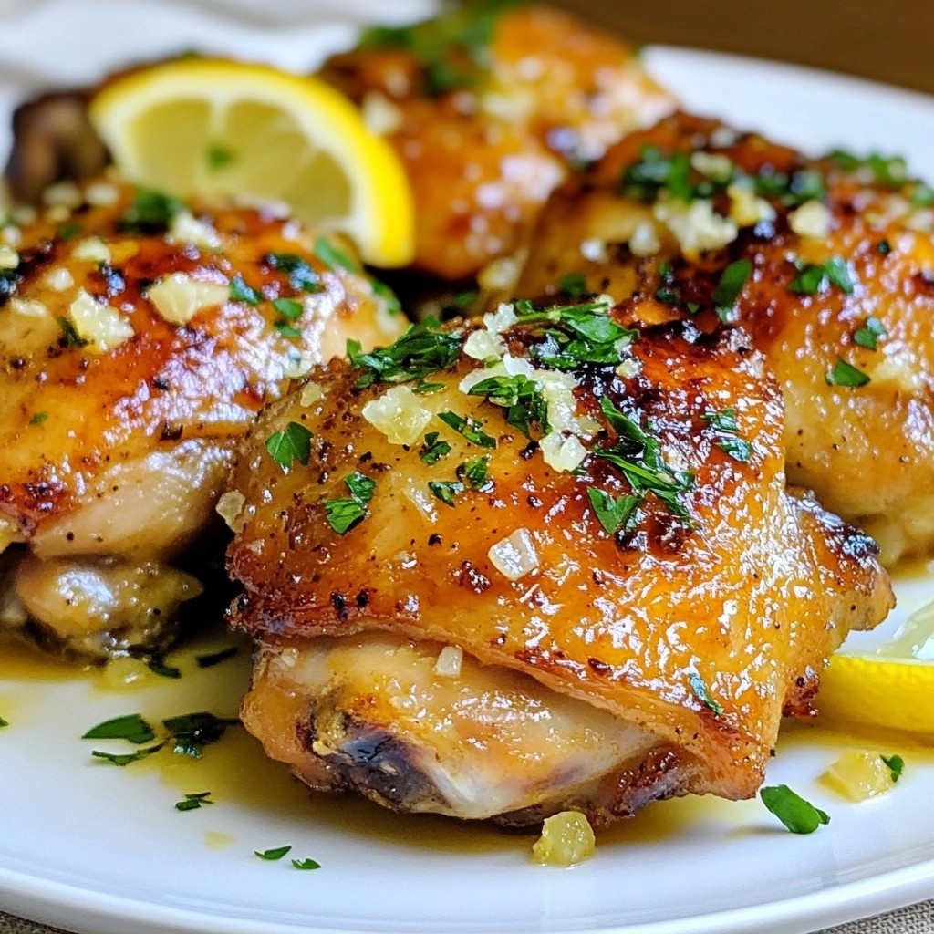 Quick Weeknight Meal Lemon Garlic Chicken Thighs Delight