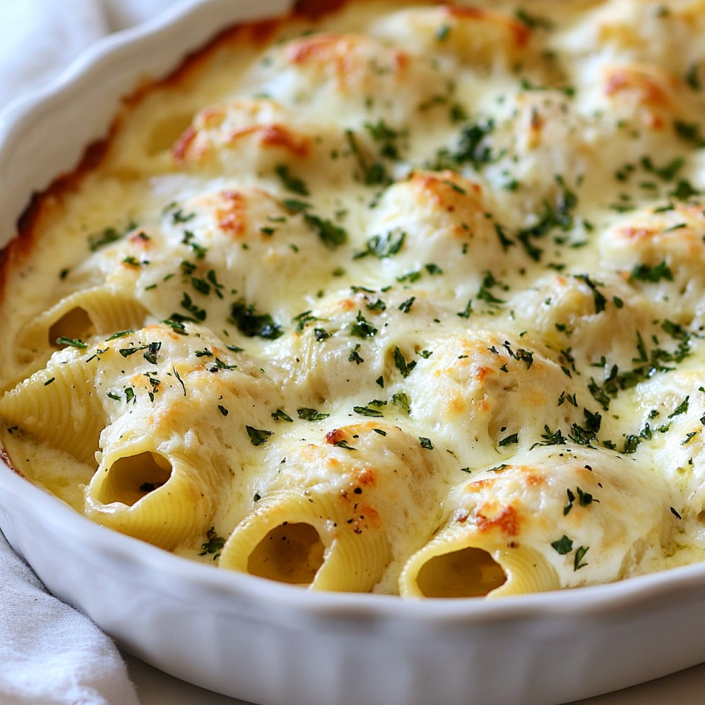Satisfying Chicken Alfredo Stuffed Shells Recipe