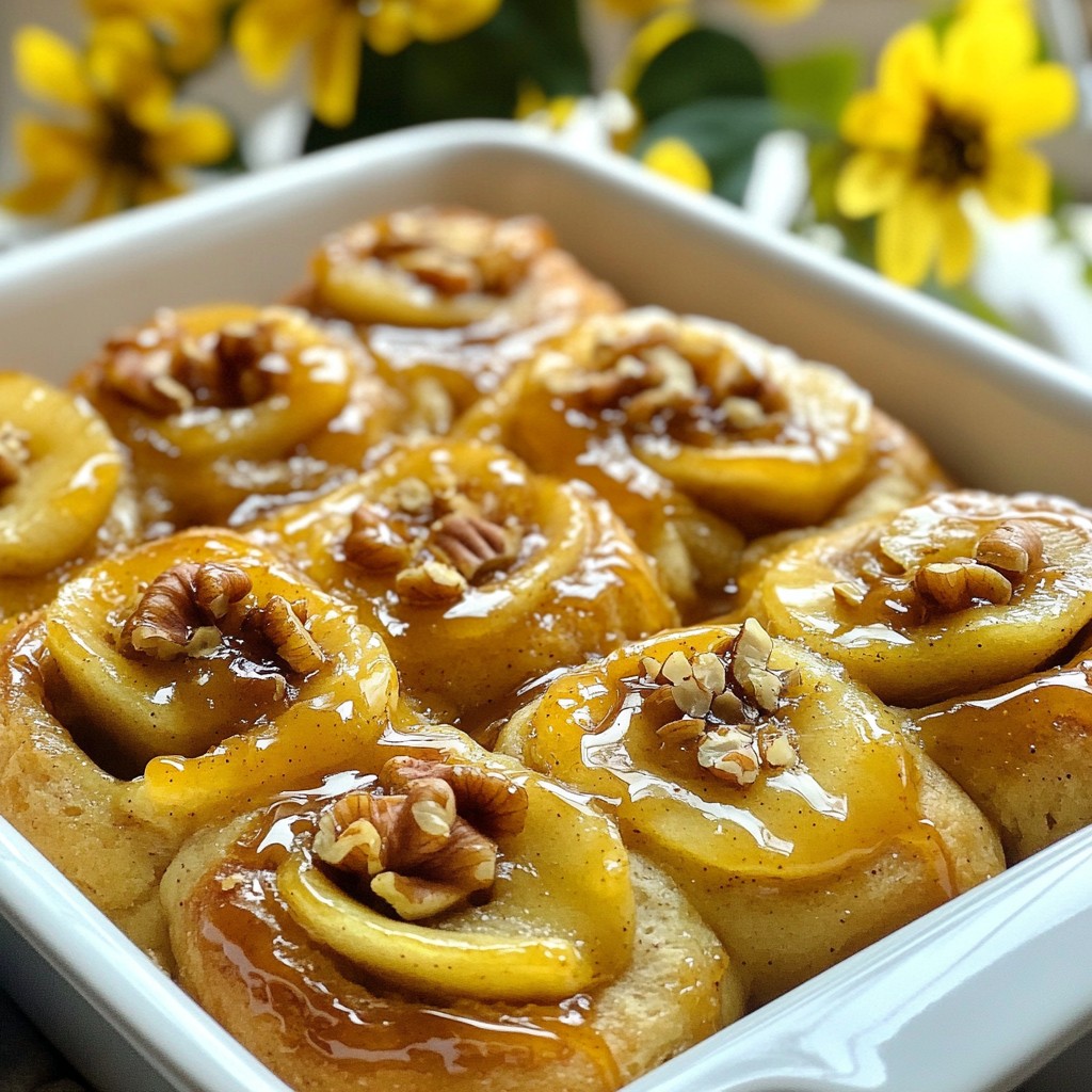 Caramel Apple Cinnamon Rolls Tempting and Tasty Treat