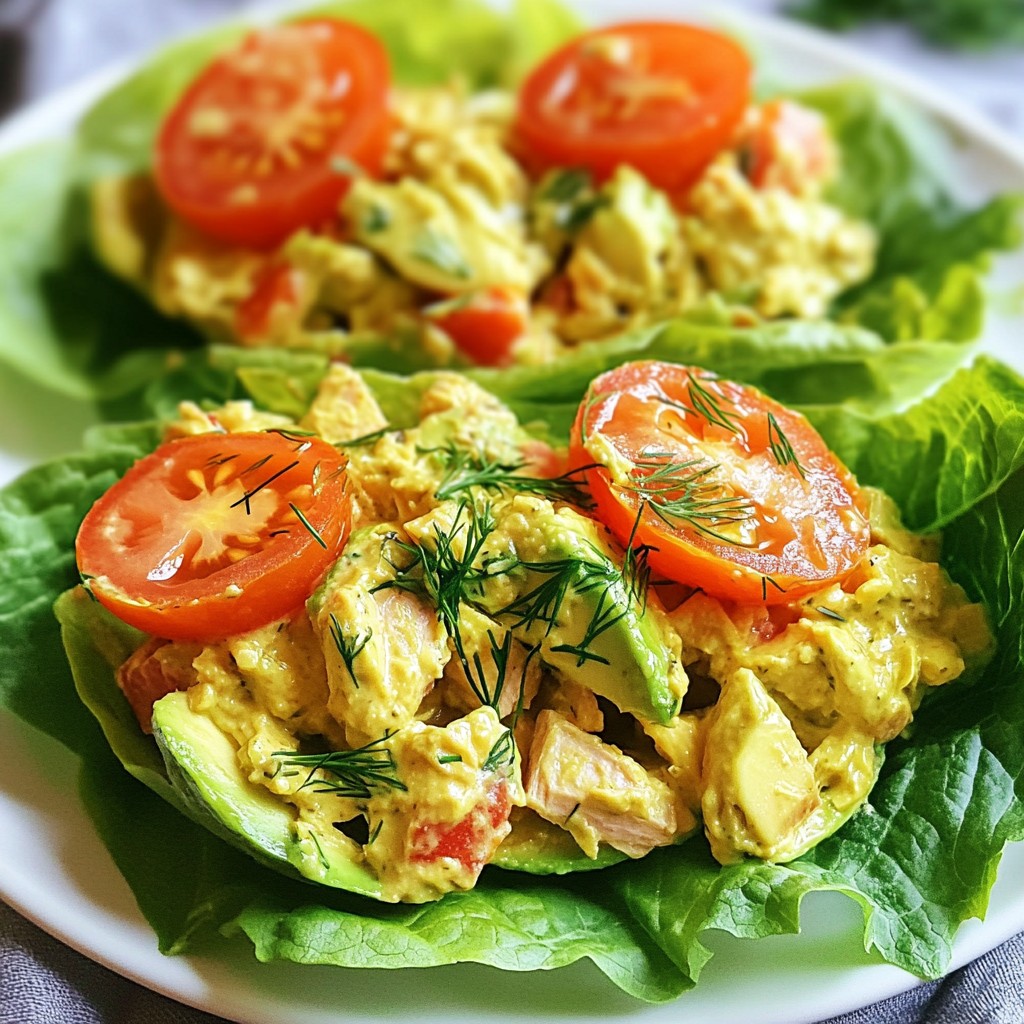 Avocado Tuna Salad Lettuce Wraps Packed with Flavor