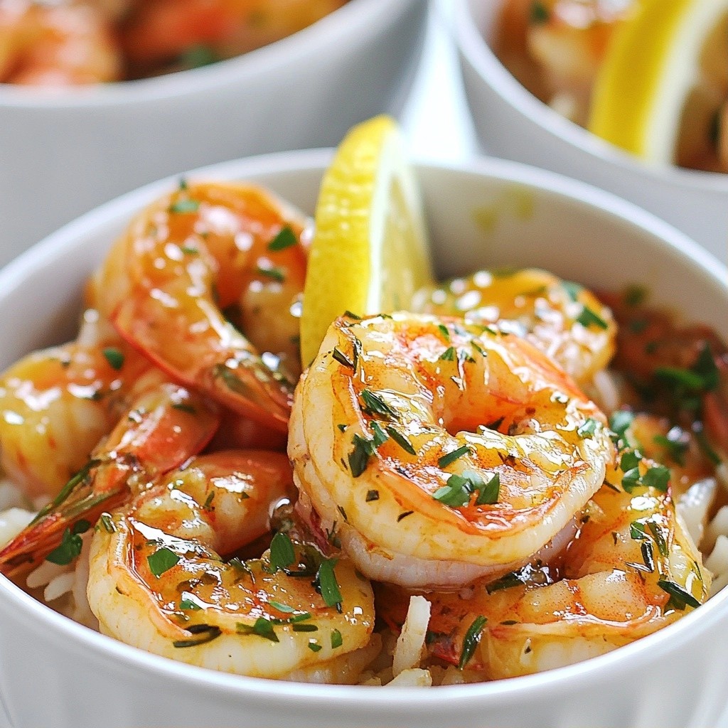 Quick weeknight Rosemary Garlic Shrimp and Rice Delight