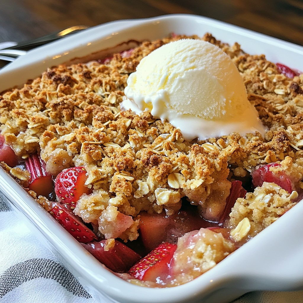 Strawberry Rhubarb Crisp Delightful Easy Dessert Recipe