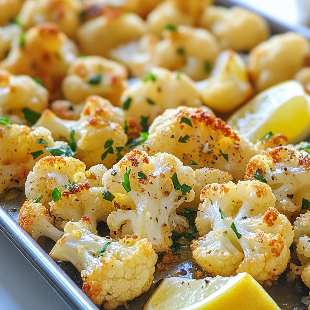 Garlic Herb Roasted Cauliflower Irresistible Side Dish