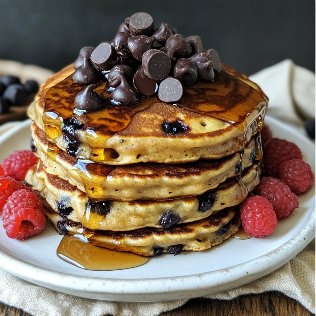 Chocolate Chip Protein Pancakes Easy Healthy Recipe