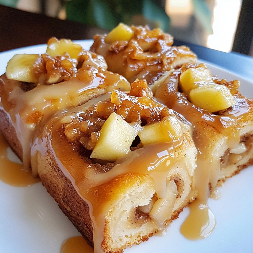 Caramel Apple Cinnamon Rolls Sweet and Tasty Treat
