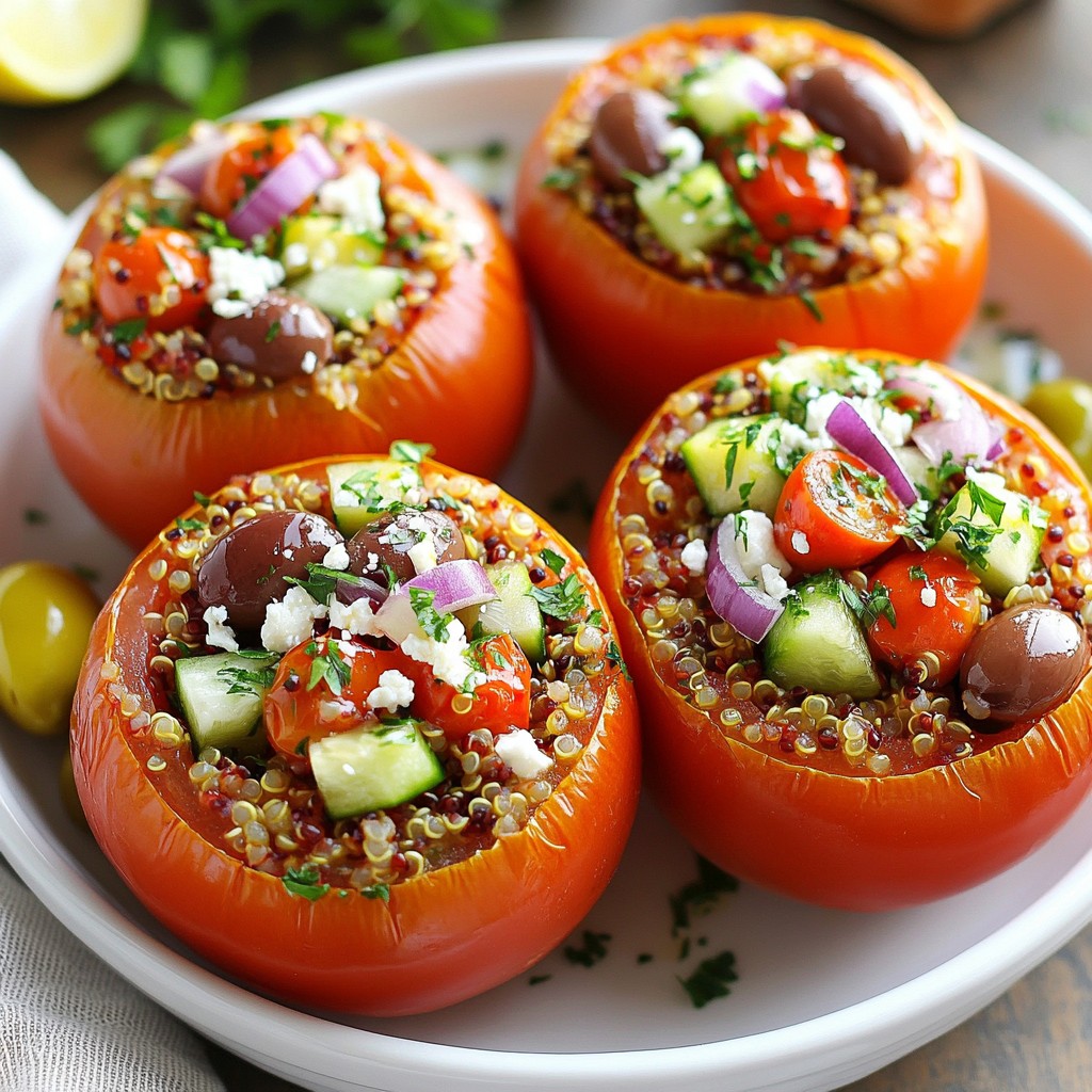Mediterranean Quinoa Stuffed Tomatoes Flavor Boost
