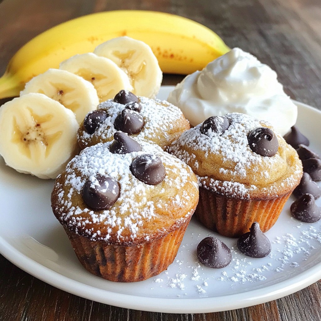 Chocolate Chip Banana Protein Muffins Healthy Treat