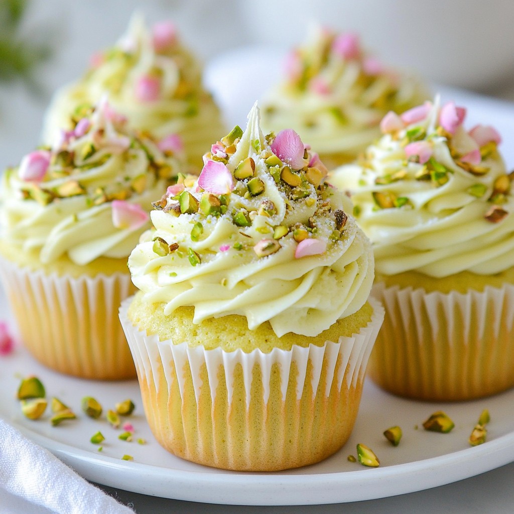 Pistachio Rose Water Cupcakes Delightful Sweet Treat