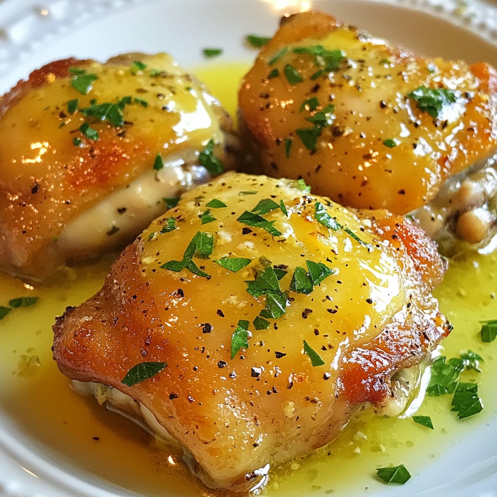 Lemon Garlic Butter Chicken Thighs Savory Delight