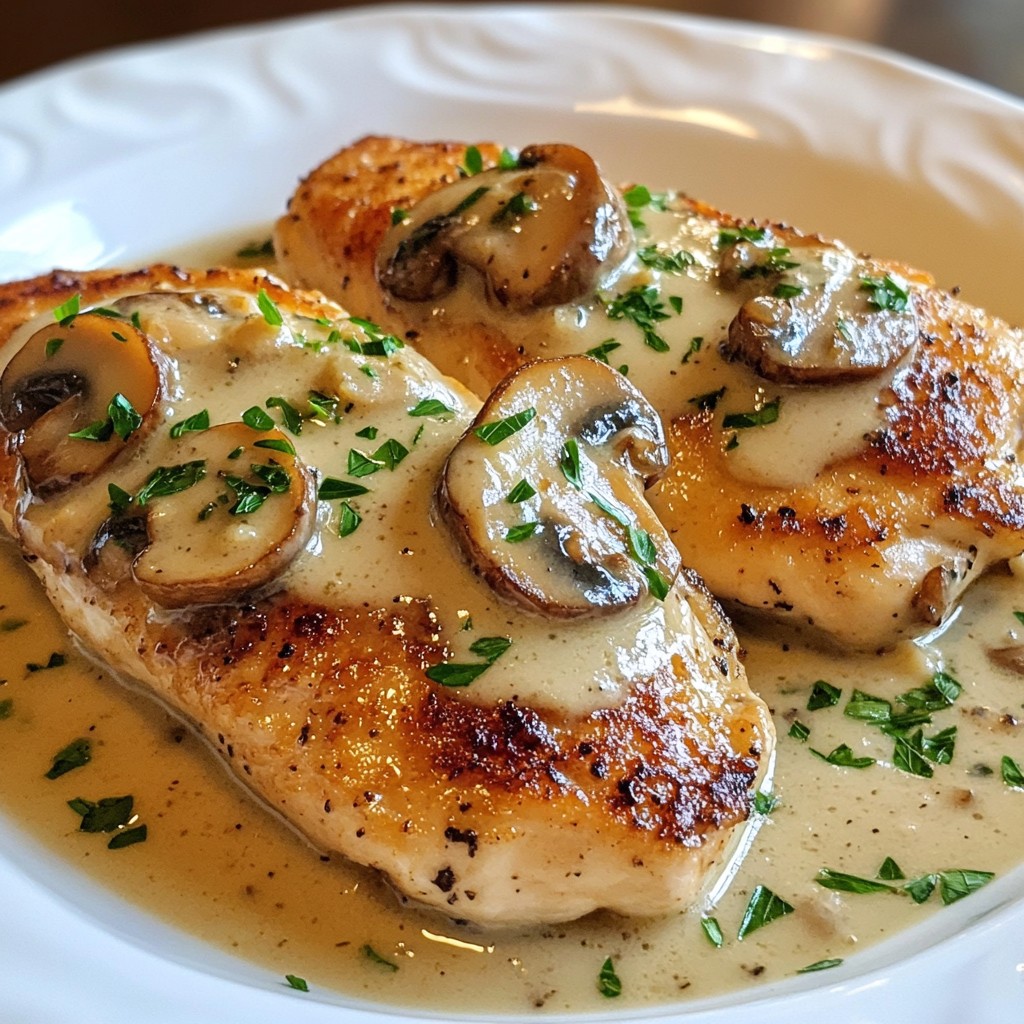 Creamy Mushroom Garlic Chicken Flavorful Dinner Idea